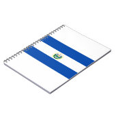 Flagge El Salvadors Notizblock (Linke Seite)