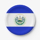 Flagge El Salvadors Pappteller (Vorderseite)
