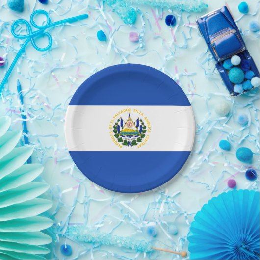 Flagge El Salvadors Pappteller (Party)