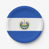 Flagge El Salvadors Pappteller (Vorderseite)