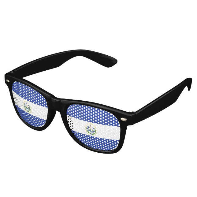 Flagge El Salvadors Partybrille (Schrägansicht)