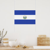 Flagge El Salvadors Poster (Küche)