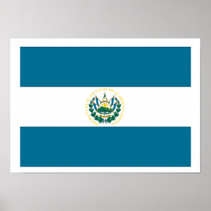 Flagge El Salvadors Poster