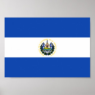 Flagge El Salvadors Poster