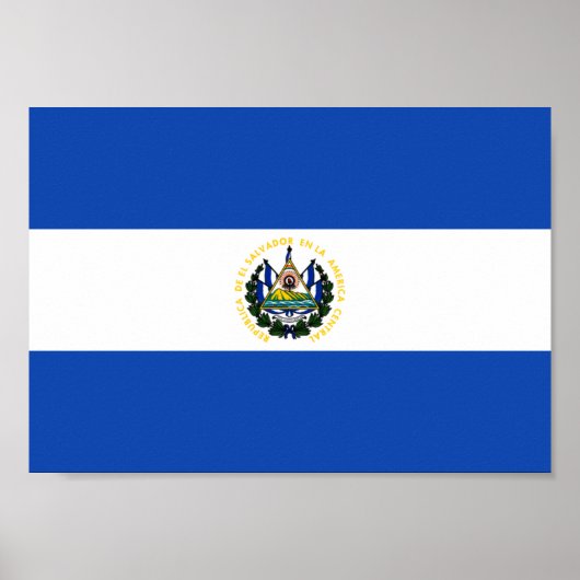 Flagge El Salvadors Poster (Vorne)