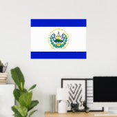 Flagge El Salvadors Poster (Heimbüro)