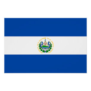 Flagge El Salvadors Poster