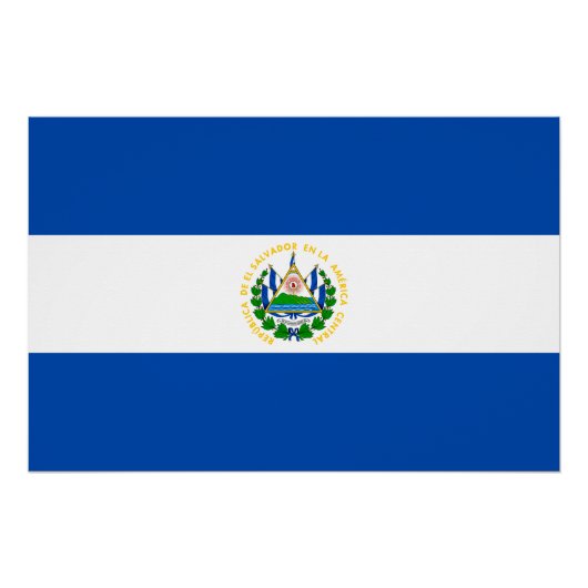 Flagge El Salvadors Poster (Vorderseite)