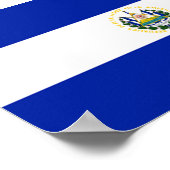 Flagge El Salvadors Poster (Ecke)