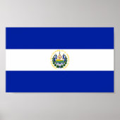 Flagge El Salvadors Poster (Vorne)