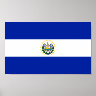 Flagge El Salvadors Poster