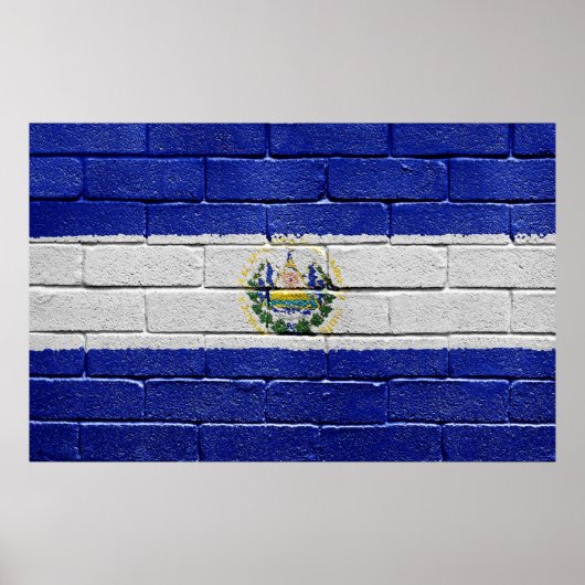 Flagge El Salvadors Poster (Vorne)