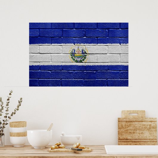 Flagge El Salvadors Poster (Küche)