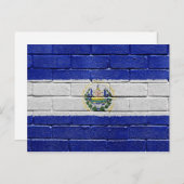 Flagge El Salvadors Postkarte (Vorne/Hinten)