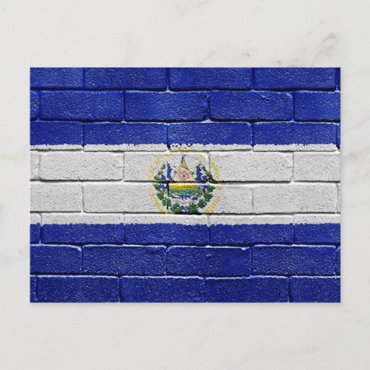 Flagge El Salvadors Postkarte (Vorderseite)