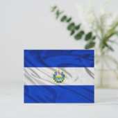 Flagge El Salvadors Postkarte (Stehend Vorderseite)
