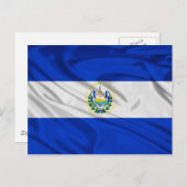 Flagge El Salvadors Postkarte (Vorne/Hinten)