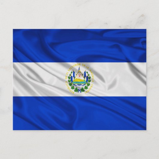Flagge El Salvadors Postkarte (Vorderseite)