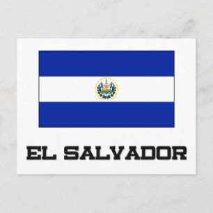 Flagge El Salvadors Postkarte