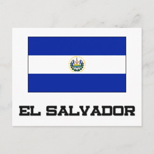Flagge El Salvadors Postkarte (Vorderseite)