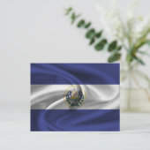 Flagge El Salvadors Postkarte (Stehend Vorderseite)