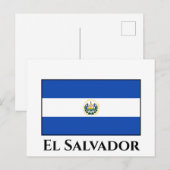 Flagge El Salvadors Postkarte (Vorne/Hinten)