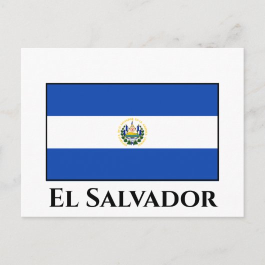 Flagge El Salvadors Postkarte (Vorderseite)