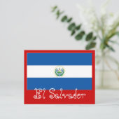 Flagge El Salvadors Postkarte (Stehend Vorderseite)