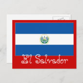 Flagge El Salvadors Postkarte (Vorne/Hinten)