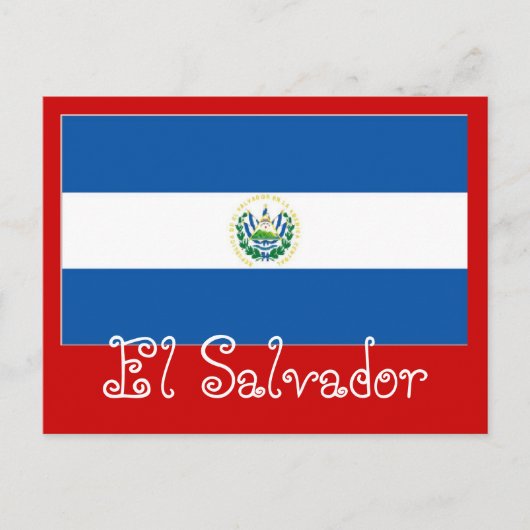 Flagge El Salvadors Postkarte (Vorderseite)