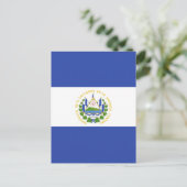 Flagge El Salvadors Postkarte (Stehend Vorderseite)
