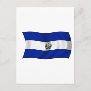 Flagge El Salvadors Postkarte