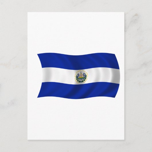 Flagge El Salvadors Postkarte (Vorderseite)