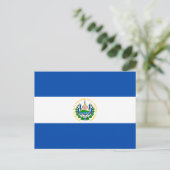 Flagge El Salvadors Postkarte (Stehend Vorderseite)