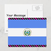 Flagge El Salvadors Postkarte (Vorne/Hinten)