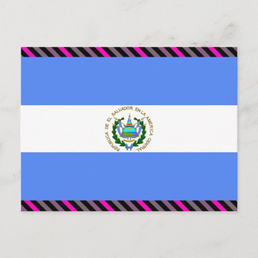 Flagge El Salvadors Postkarte (Vorderseite)