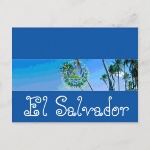 Flagge El Salvadors Postkarte