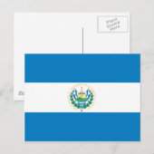 Flagge El Salvadors Postkarte (Vorne/Hinten)