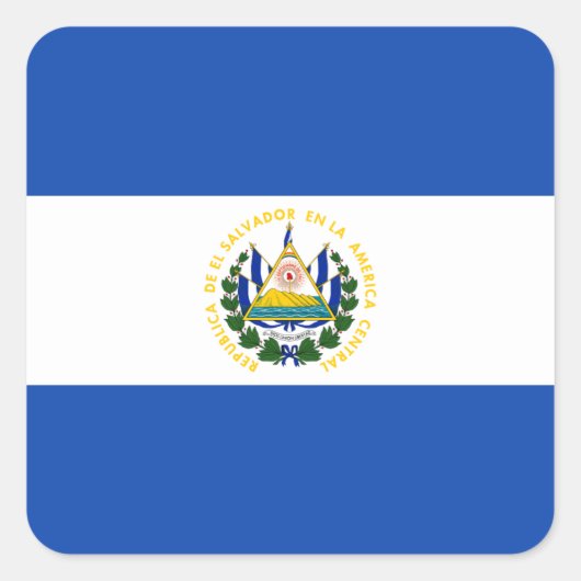 Flagge El Salvadors Quadratischer Aufkleber (Vorderseite)