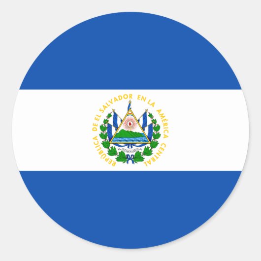 Flagge El Salvadors Runder Aufkleber (Vorderseite)