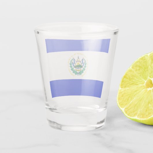 Flagge El Salvadors Schnapsglas (Rückseite)