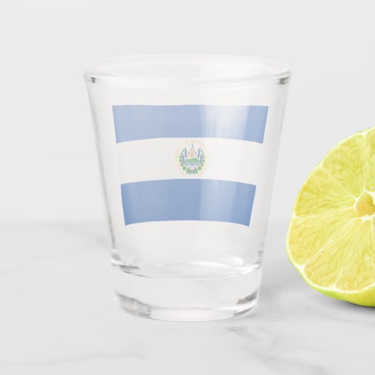 Flagge El Salvadors Schnapsglas (Rückseite)