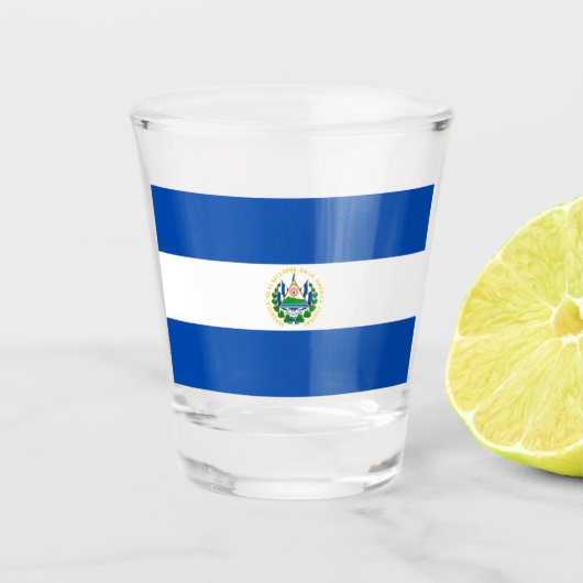 Flagge El Salvadors Schnapsglas (Vorderseite)