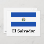 Flagge El Salvadors und Name Postkarte (Vorne/Hinten)