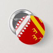 Flagge Elsass (alt), Frankreich Button (Vorne & Hinten)