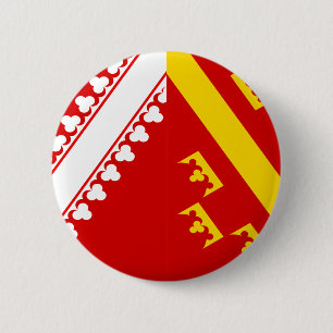 Flagge Elsass (alt), Frankreich Button