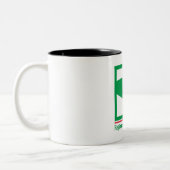 Flagge Emilia-Romagna (Italien) Zweifarbige Tasse (Links)