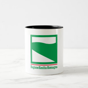 Flagge Emilia-Romagna (Italien) Zweifarbige Tasse