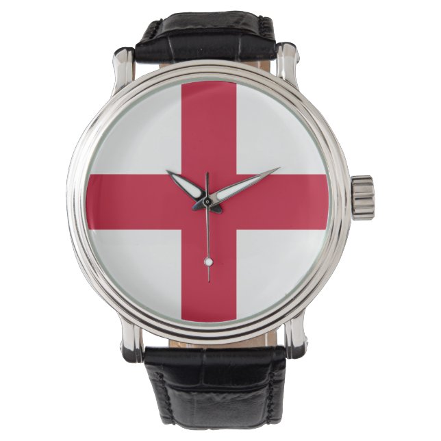 Flagge Englands Armbanduhr (Vorderseite)