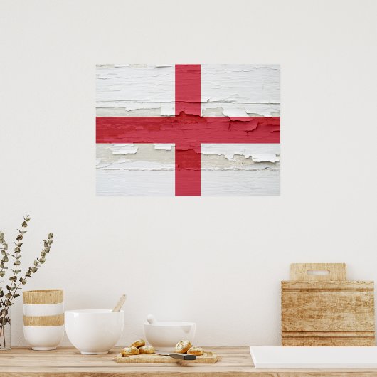 Flagge Englands gewittert Poster (Küche)